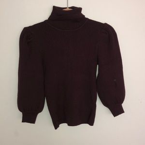 Zara Maroon Turtleneck Sweater